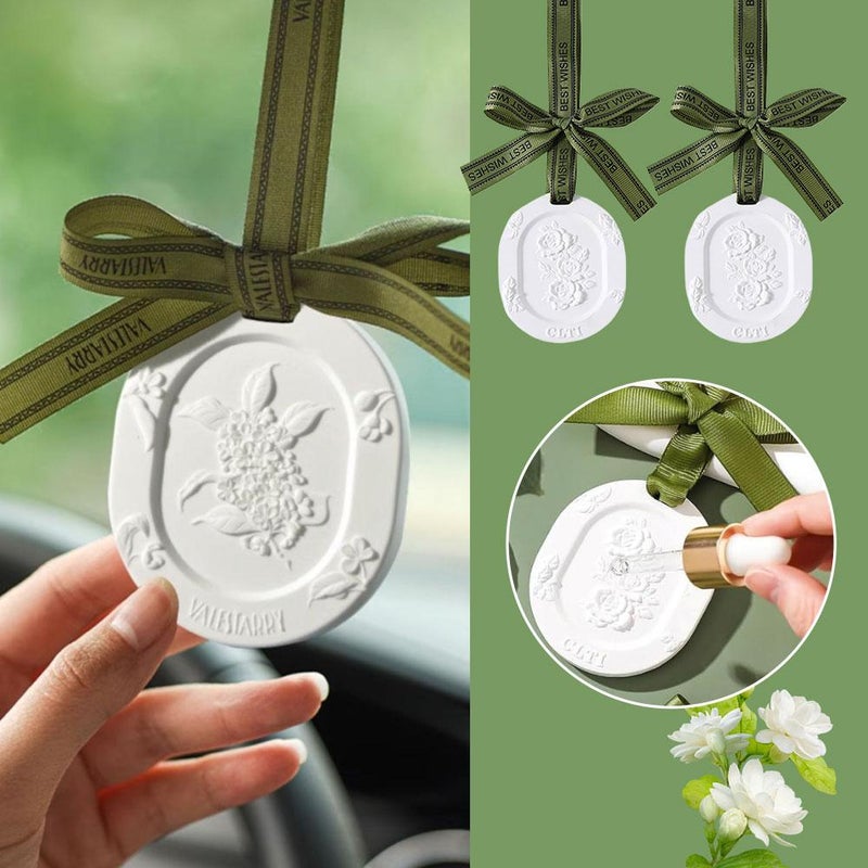 Car Aromatherapy Tablets, Hanging Aromatherapy Wax Tablet, Long Lasting Fragrance Flower Sachets for Cars, Room, Cabinets Bathroom, Office - Image 2